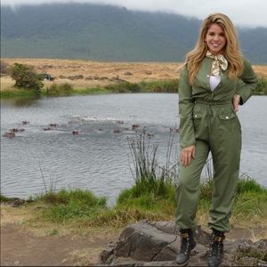 Khaki utility Jumpsuit